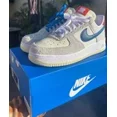 thumbnail image 1 of Nike Air Force 1 Low x Infeated 5 On It 2021??? 6.5M Bleu Lacets Seulement, 1 of 8