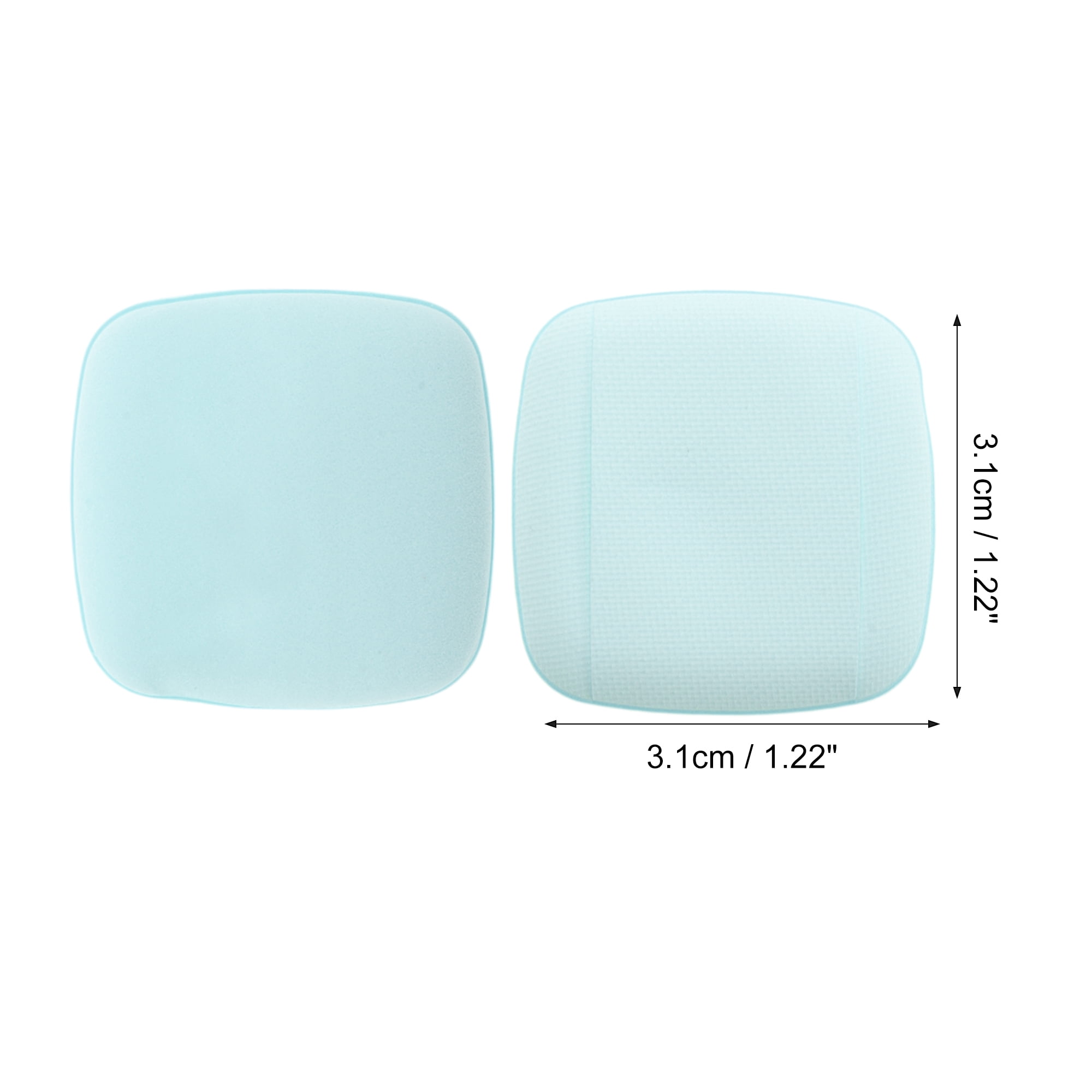 Unique Bargains 5 Pcs Square Face Makeup Sponge for Travel Light Blue