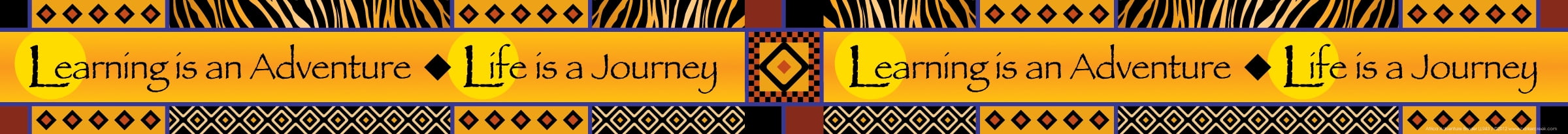 Barker Creek Double-Sided Border, Africa, for Bulletin Boards, Reception Areas, Halls, Break Rooms, Office, School, Home Learning Decor, 3” x 35’ (943)