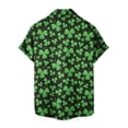 thumbnail image 5 of Midsumdr St. Patrick Day Shirts for Men Short Sleeve Floral Printed Regular Fit Hawaiian Shirts Summer Beach Casual Button Down Shirts, 5 of 5