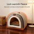 thumbnail image 3 of 2-in-1 Indoor Dog House, Portable Foldable Pet Tent & Cave Bed with Removable Cover for Small Medium Dogs, Warm Fleece Mat Included, 3 of 7