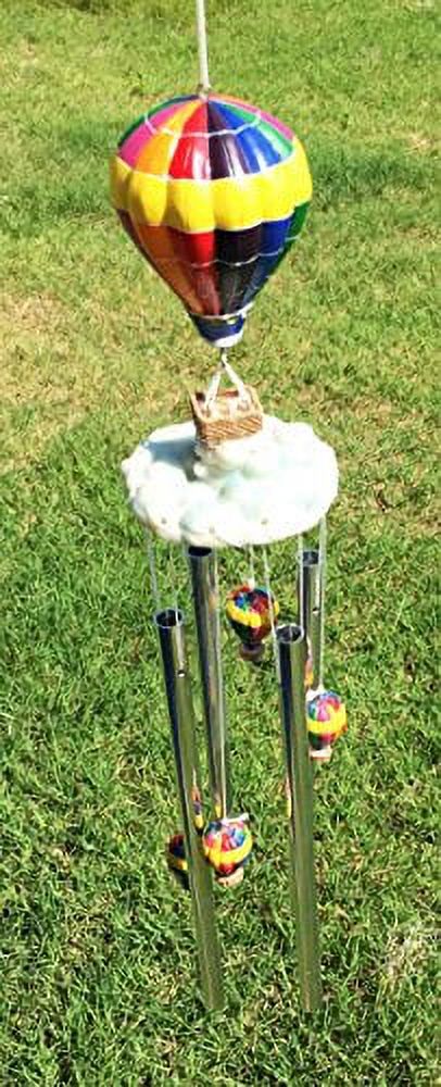 Up Air Balloon Aviation Dream Voyage Resonant Relaxing Wind Chime Patio Garden