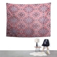 thumbnail image 2 of REFRED Ancient Pastel Christmas Snowflakes Elegant Damask Oriental Pink Boho Mandalas Bohemian Wall Art Hanging Tapestry Home Decor for Living Room Bedroom Dorm 51x60 inch, 2 of 2
