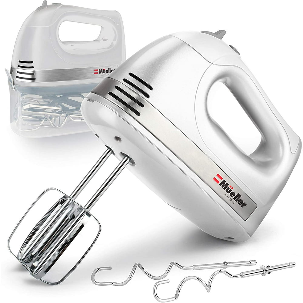 Mueller Electric Hand Mixer, 5 Speed 250W Turbo with SnapOn Storage