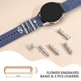 thumbnail image 4 of Correa de reloj DaQin grabada con flores, compatible con Samsung Galaxy, 4 of 9