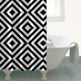 thumbnail image 4 of Black White Square Checkered Pattern Shower Curtain 36"x72" ,Bathroom Decorative Shower Curtains Set with 12 Hooks,Modern Waterproof Washable Shower Curtain, 4 of 6