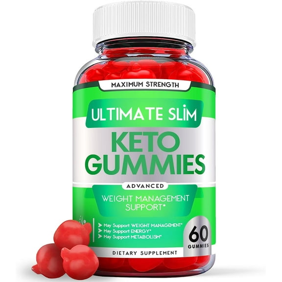 (1 Pack) Ultimate Slim Keto ACV Gummies - Supplement for Weight Loss - Energy & Focus Boosting Dietary Supplements for Weight Management & Metabolism - Fat Burn - 60 Gummies