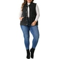 thumbnail image 2 of Agnes Orinda Women's Plus Size Denim Vest Oversized Button Down Sleeveless Jean Jacket 1X Black, 2 of 6