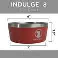 thumbnail image 3 of Lucky Dog INDULGE Double Wall Stainless Steel Dog Bowl, 64 Ounce, Red, 3 of 8