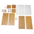 thumbnail image 4 of End Tables, Side Table, Sofa Table, 68x36x70cm Natural Bamboo Acrylic, 3-Tier Adjustable Shelf, Spacious 26.8x14.2in Desktop, Open Design, 33 lbs Per Layer, Universal Wheels, 4 of 7