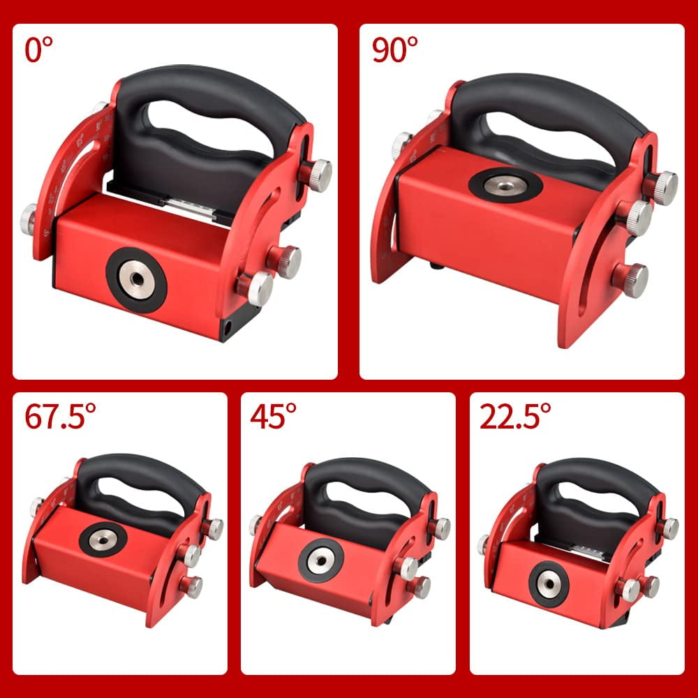 Woodworking Pocket Hole Jig with Aluminum Alloy Oblique Hole Locator Punch for Wood Board Splicing Installation