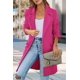 thumbnail image 3 of Blazer PRETTYGARDEN Mujer Manga Larga Solapas Bolsillos Rojo Rosado Talle S, 3 of 8