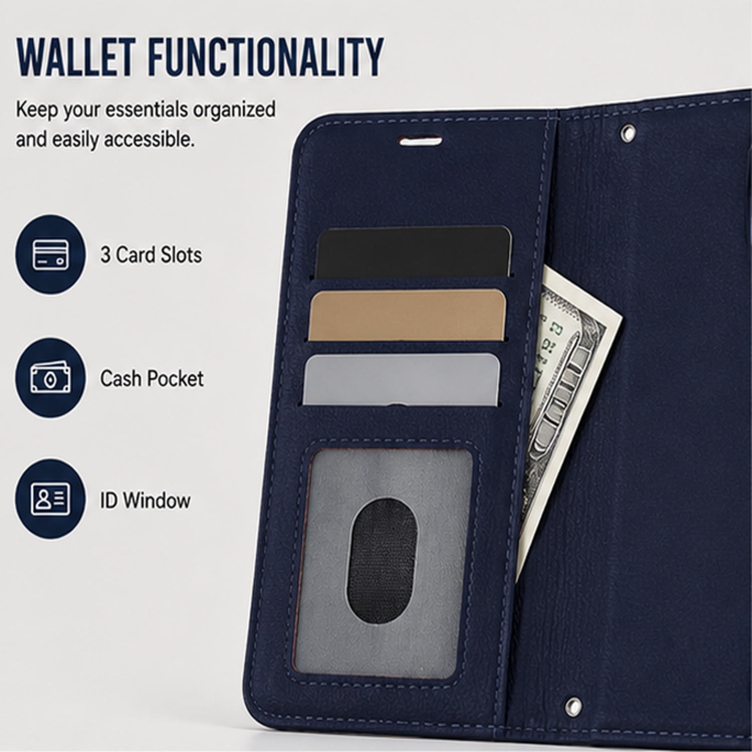 Stylish Classic Magnet Wallet Case for iPhone 17 Pro - Brown