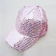 thumbnail image 1 of Gorras de béisbol unisex de moda con lentejuelas de colores puros para mujer, 1 of 3
