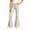 Beige, variant on Girls' Flare Leg Chino Pants Kids Dress Pants School Slacks Clothes Zipper Fly High Waist Bell Bottom Casual Slim Fit Bootcut