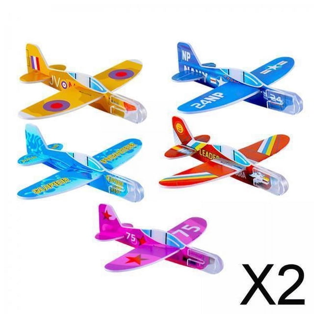 2x Mini Planeadores de Espuma de 5 Uds., Juguetes Voladores Al Aire Libre, Juego de Avión Planeador Volador Pequeño para Niñas, Niños Pequeños, Premio 2 piezas