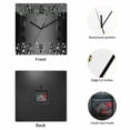 thumbnail image 2 of Black Grey Wooden Wall Clock Silent Non Ticking, Modern Abstract Diamond Luxury Gradient Square Wall Clocks Battery Operated, Decor Clock for Home Office, Living Room, Kitchen, 12 Inch, 2 of 9