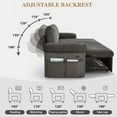thumbnail image 3 of TiramisuBest 117'' Modular Sectional Sofa, Convertible Sleeper Sofa Bed with Pull Out Couch, Corduroy U Shaped Sectional Couches with Storage Chaise for Living Room Bedroom (Dark Grey), 3 of 7
