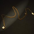thumbnail image 4 of shiyou-Stainless Steel Lock Style Lover Forever Collar Statemnet Necklace (Gold), 4 of 4