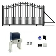 ALEKO Garden Yard Steel Single Sliding 18' Gate St. Louis Style with Gate Opener