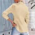 thumbnail image 4 of LIZUOJUNF Dress Shirts Button Down Shirt Work Wear Wrinkle Free Collared Work Office Solid Blouses Stand Collar Long Sleeve Loose Tees, 4 of 7