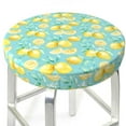 thumbnail image 3 of Rateoe Yellow Lemon Pattern Round Bar Stool Seat Covers,Washable Stool Cushion Slipcover Elastic Bar Chair Covers for 12-14 Inch Chair -12 inch, 3 of 7