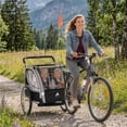 thumbnail image 2 of Aosom Child Bike Trailer with Storage, 5 Point Harness, Baby Stroller Grey, 2 of 10