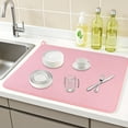 thumbnail image 2 of Unique Bargains Absorbent Microfiber Kitchen Mat Stone Drying Mat Pink 23.6*17.7 in, 2 of 6