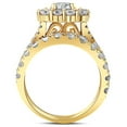 thumbnail image 2 of Pompeii 5Ct Cushion Halo Split Ring Diamond Engagement Set in White Yellow Rose Gold, 2 of 3