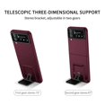 thumbnail image 3 of ELEHOLD Slim Fit Case for Samsung Galaxy Z Flip 4 with Invisible Hidden Kickstand Non-Slip Full Body Shockproof Protective Cover for Samsung Z Flip 4, Winered, 3 of 9