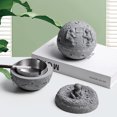 thumbnail image 4 of Zeus Creative Ashtray Card Slot Cement Cute Spaceman Pattern Soot Holder for Home, 4 of 7