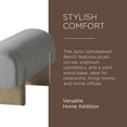 thumbnail image 7 of Maven Lane Juno Modern Upholstered Wooden Bench in Refined Grey Finish, 7 of 7