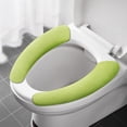 thumbnail image 1 of Funda de cojín de terciopelo suave para asiento de inodoro - Adhesiva, lavable e higiénica para asientos estándar, 1 of 3