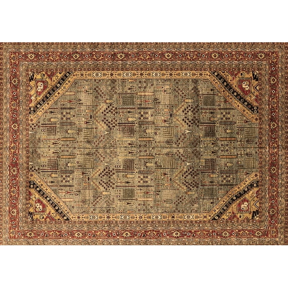 Ahgly Company Indoor Rectangle Oriental Brown Industrial Area Rugs, 2' x 3'