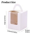 thumbnail image 3 of BINGLI 10 Pack Individual Cupcake Containers, Cupcake Boxes with Window, Food Grade Cupcake Holders with Inserts, Stackable Deep Cupcake Carrier (White), 3 of 4