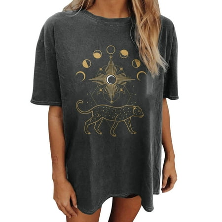 

Plus Size Tops for Women Crop Tops Women s Trendy Vintage Drop Sleeves Skull Skeleton Short Sleeve Tops Blouse T Shirts for Women Savings Clearance Deals Valentines Day Shirts Women Gray S