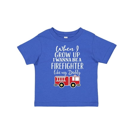 

Inktastic Future Firefighter Like Daddy Boys Toddler T-Shirt