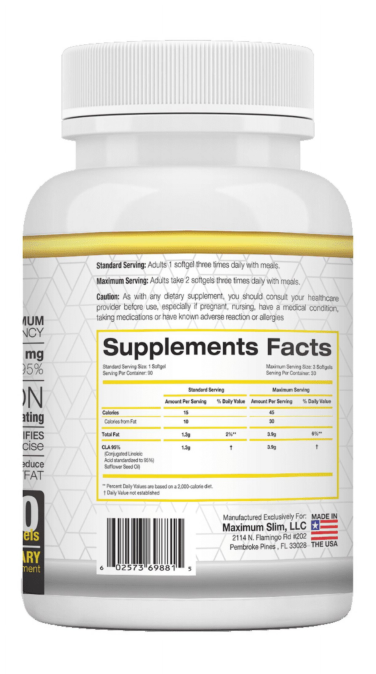 Maximum Slim CLA 3000 Natural Weight Management, 90 Count