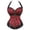 Red, variant on LILIYA Mesh Corset Tops for Women, Halter Neck Overbust Bustier Shapewear with Steel Boning, Adjustable Lace Up Waist Cincher Bodysuit for Halloween Party, Classic Gothic Corset for Women