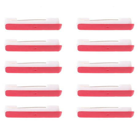 

100pcs Safety Worker ID Buckle Brooch Badges Plastic Tool Bar Accessories with Adhesive Sticky Back for Nametags ID Badge Crafting Parts (White Size L)