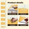 thumbnail image 4 of Peel and Stick Wallpaper Canvas Contact Paper Ice Cream Cone Dripping White Glaze Wafer Texture Abstract Food Sweet Self Adhesive and Removable 17.7in x 118in, 4 of 8