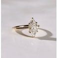 thumbnail image 2 of Glittering 6 Prong Diamond Ring Marquise Cut Solitaire Ring Engagement Ring Yellow Gold Ring Moissanite Wedding Gifts, 2 of 3