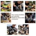 thumbnail image 5 of HOMEIORA Leather Work Gloves for Men or Women. L Glove for Gardening, Tig/Mig Welding, Construction, Chainsaw, Farm, Ranch, etc. Leather, Cotton Lined, Utility, Firm Grip, Durable, Black - Navy Blue, 5 of 5