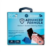 ScreenDr Device and Screen Cleaning Wipes Includes 60 White Wipes and 8" Microfiber Cloth, 6 x 5