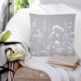 thumbnail image 3 of Pillow Covers 18x18 Set of 2, Grey Spring Floral Square Throw Pillow Covers for Couch/Sofa/Living Room, Elegant Pastoral Flowers Decorative Soft Pillowcases for Couch Throw Pillows, 3 of 7