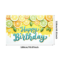 thumbnail image 2 of Citrus Fruit Decoration Happy Birthday Banner Lemon Lime Orange Design Celebration Banner for Birthday Party Summer Event Indoor Outdoor, 2 of 7