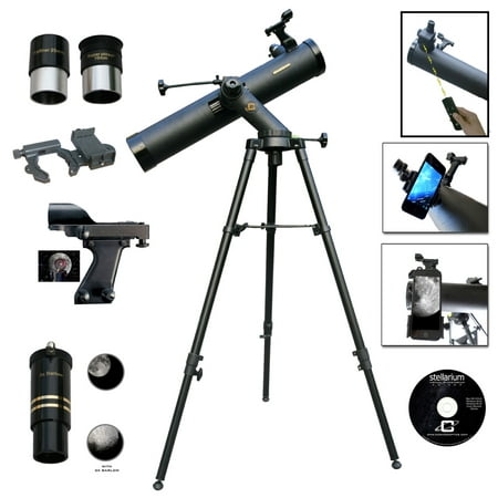 Cassini 800mm X 80mm Astronomical Reflector Telescope with Tracker Mount and Electronic Focuser , Remote & Smartphone