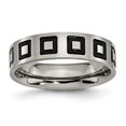 thumbnail image 1 of Titanium Black Square 6mm Ring Wedding Type Of, 1 of 11