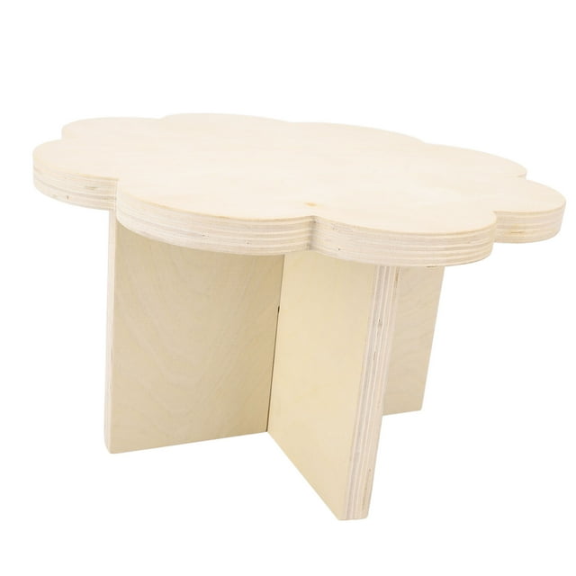 Shaped Flower Shaped Picnic Table Solid Wood Sturdy Structure Cute Look Foldable Portable Tent Table Craft Table for Outdoor Camping