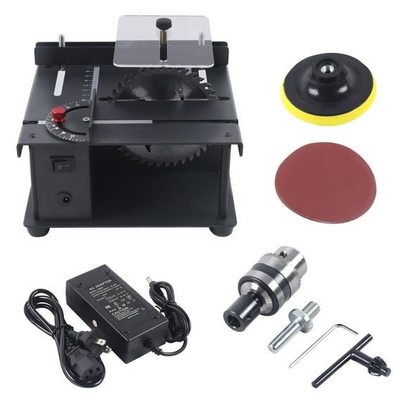 Wuzstar Mini Precision Table Saw Multi-Function Electric Curve Table Saw Bench Saw DIY Woodworking Cutting Machine 8500/min